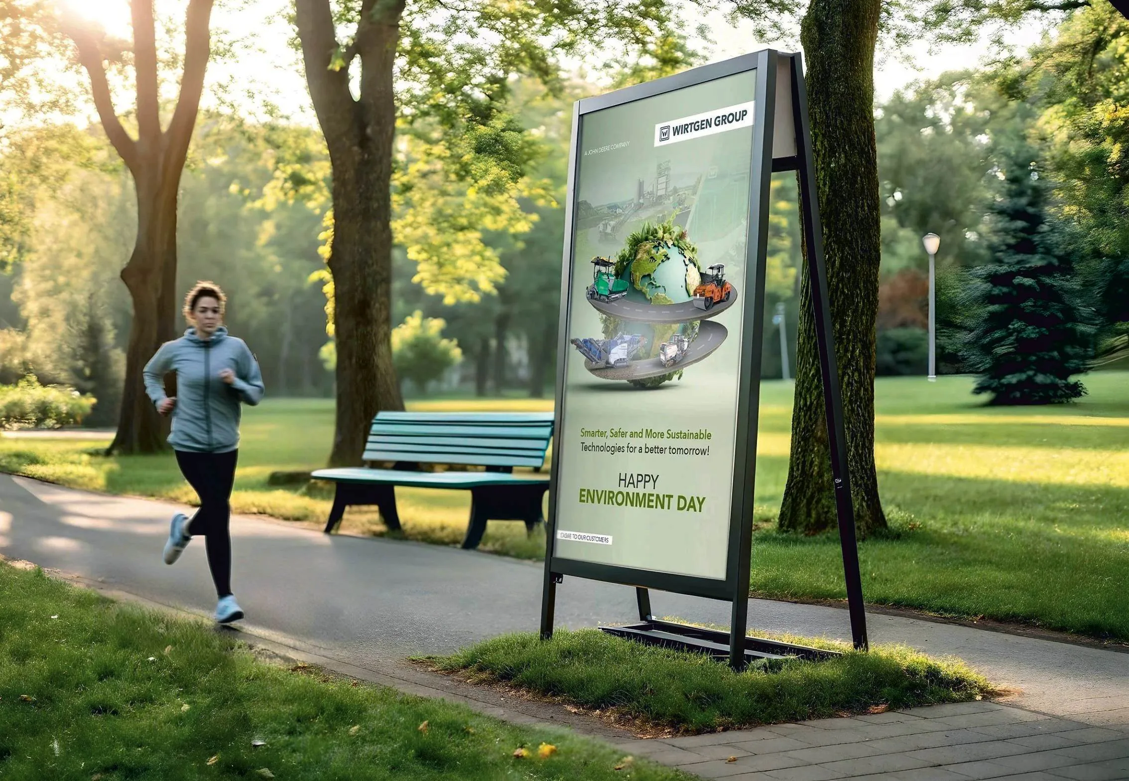 Kori outdoor poster in a park